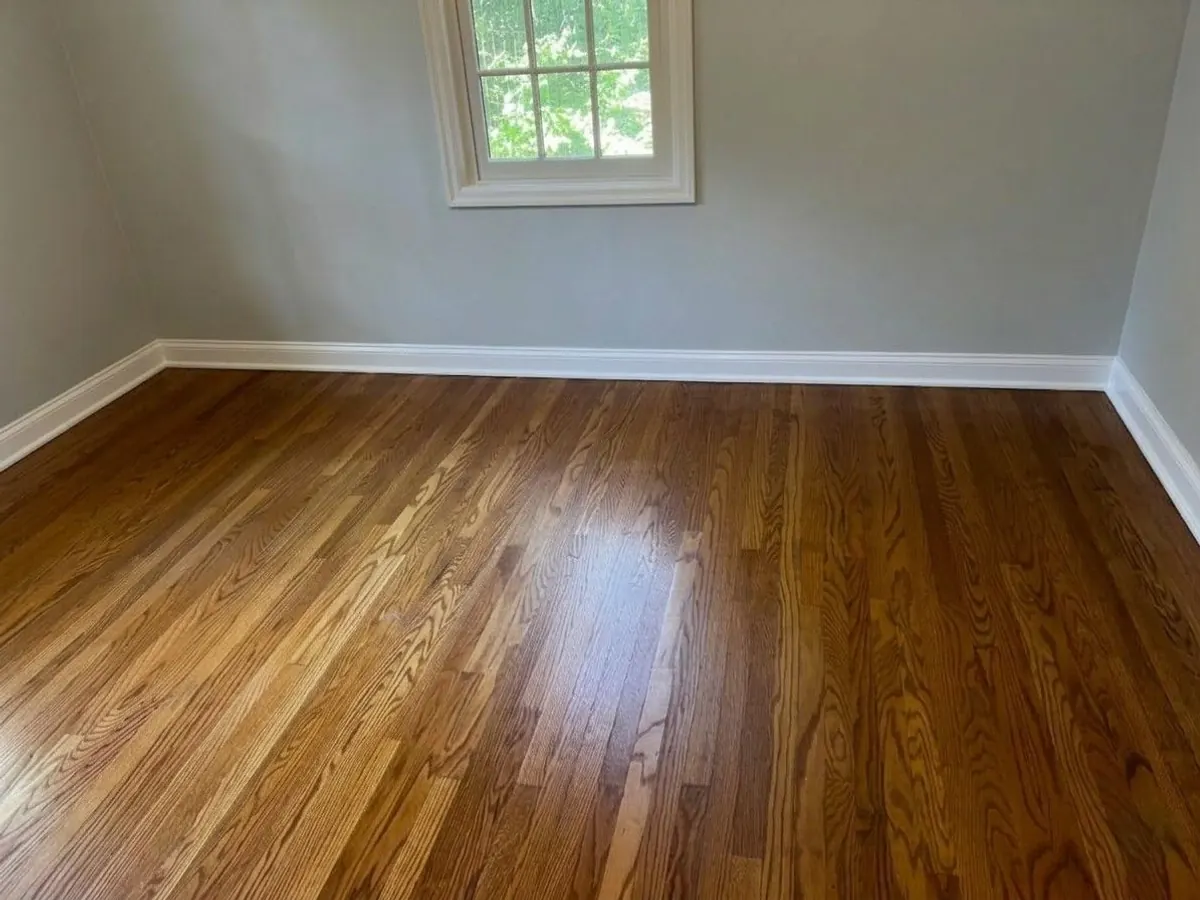 After: Before and after comparison: Trim paint